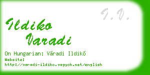 ildiko varadi business card